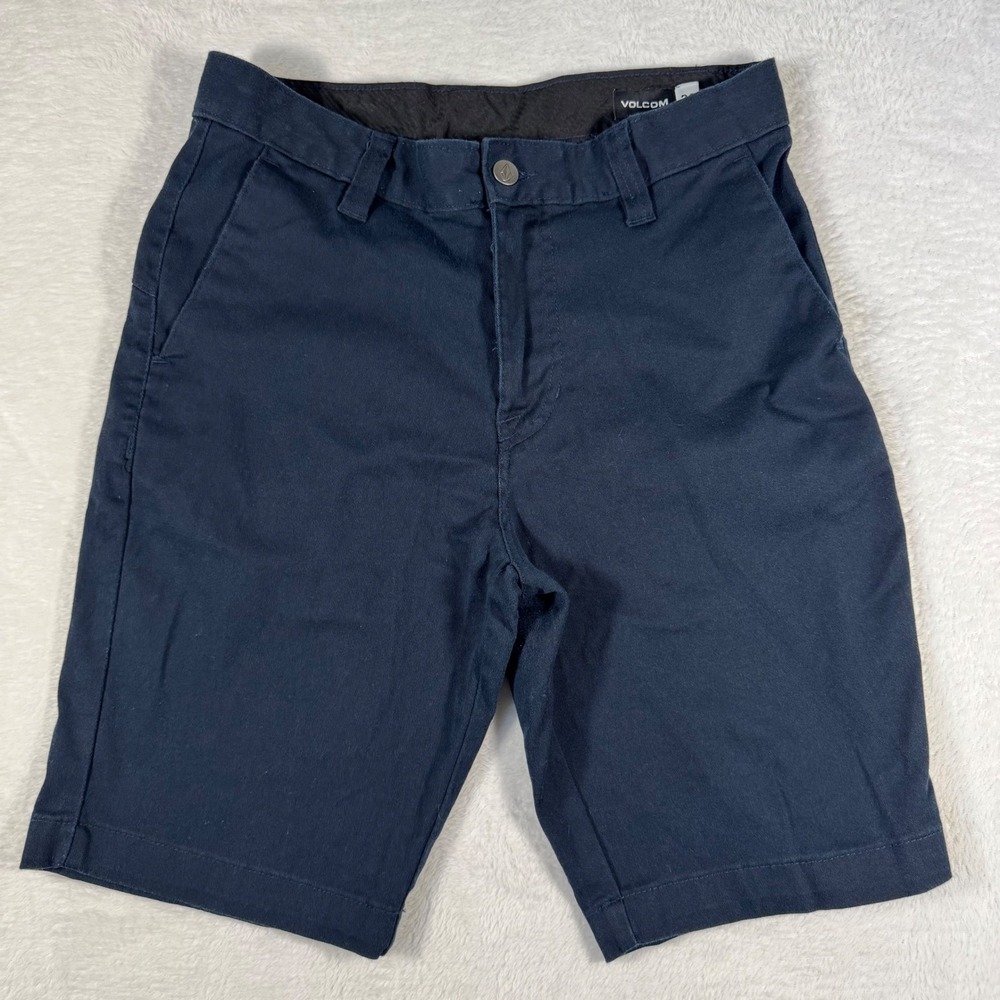 Volcom V Monty Chino Shorts Mens 29 Navy Blue Stretch Modern Fit A09117V3‎